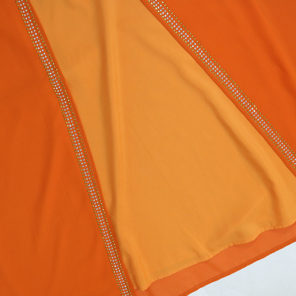 XQY500090 Foreign trade Arab robe, Middle East kaftan fashion Hot diamond belted chiffon dress pic 42