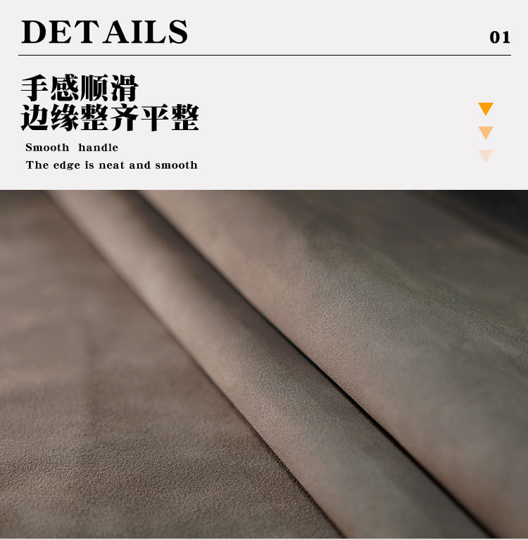 Extra fine Yangba pu leather 1.0mm faux cotton fleece matte suede sofa, luggage, table mat, computer cover fabric pic 5