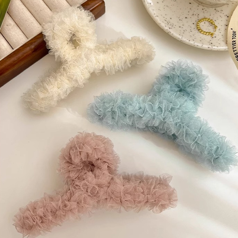 银色金属发夹后脑勺发量多大号盘发抓夹高级感鲨鱼夹韩国头发饰女详情14