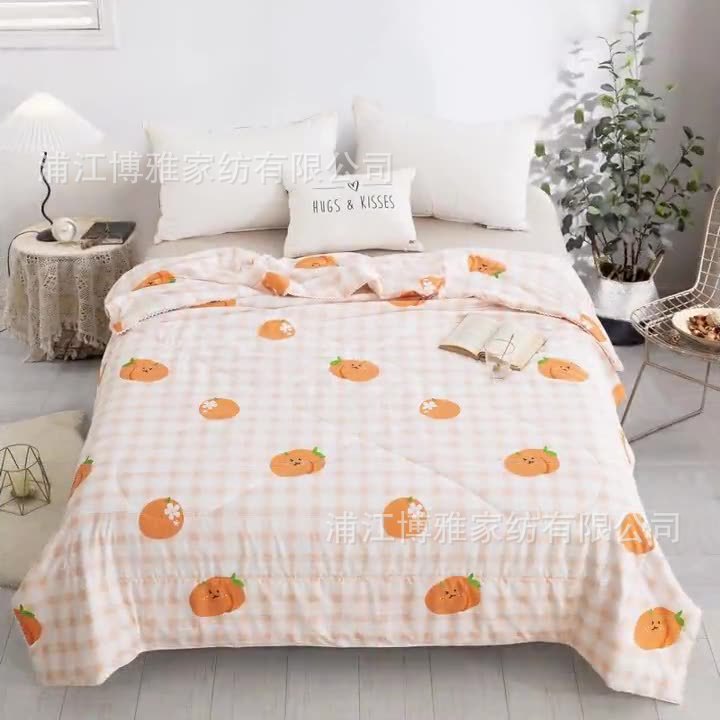 Wholesale of new Korean washable cotton summer quilts, summer air-conditioned quilts, washable summer cooling quilts, gift bed sheets, double thin quilts pic 23