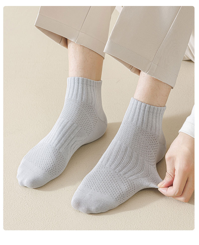 袜子男士防臭吸汗纯棉春夏薄款夏季男袜抗菌短袜透气船袜夏运动袜详情22