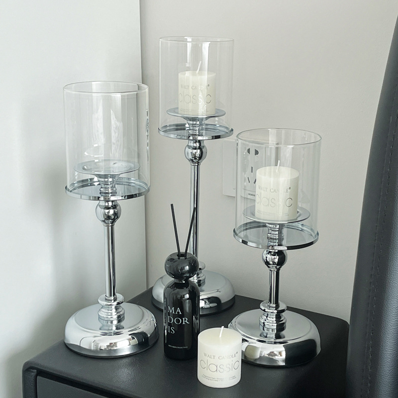 Nordic light luxury candlestick for foreign trade, retro and romantic atmosphere, candlelight dinner table, simple and modern decorative items pic 1