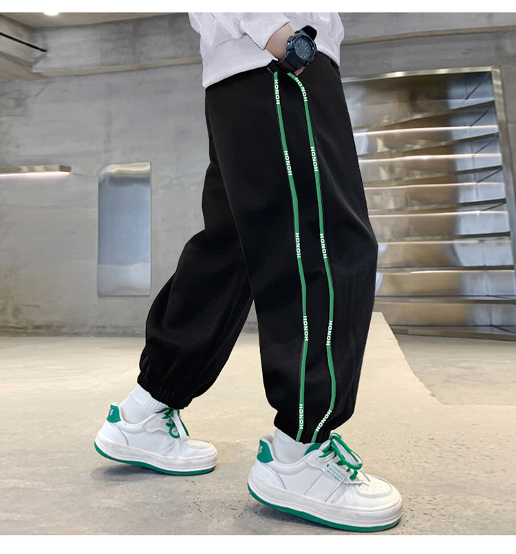 男童新款卫裤2024春秋款童装儿童炸街休闲裤春季中大童百搭运动裤详情4