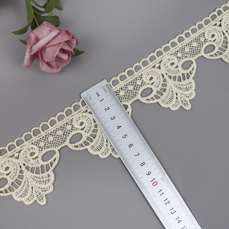 The original manufacturer supplies water-soluble lace sofa cushion cover accessories with a width of 7CM, featuring Yuebuyou embroidery lace pic 7