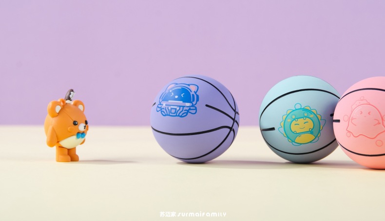 苏迈家卡通迷你篮球高弹性橡胶空心弹力球解压投篮壁球儿童玩具球详情31