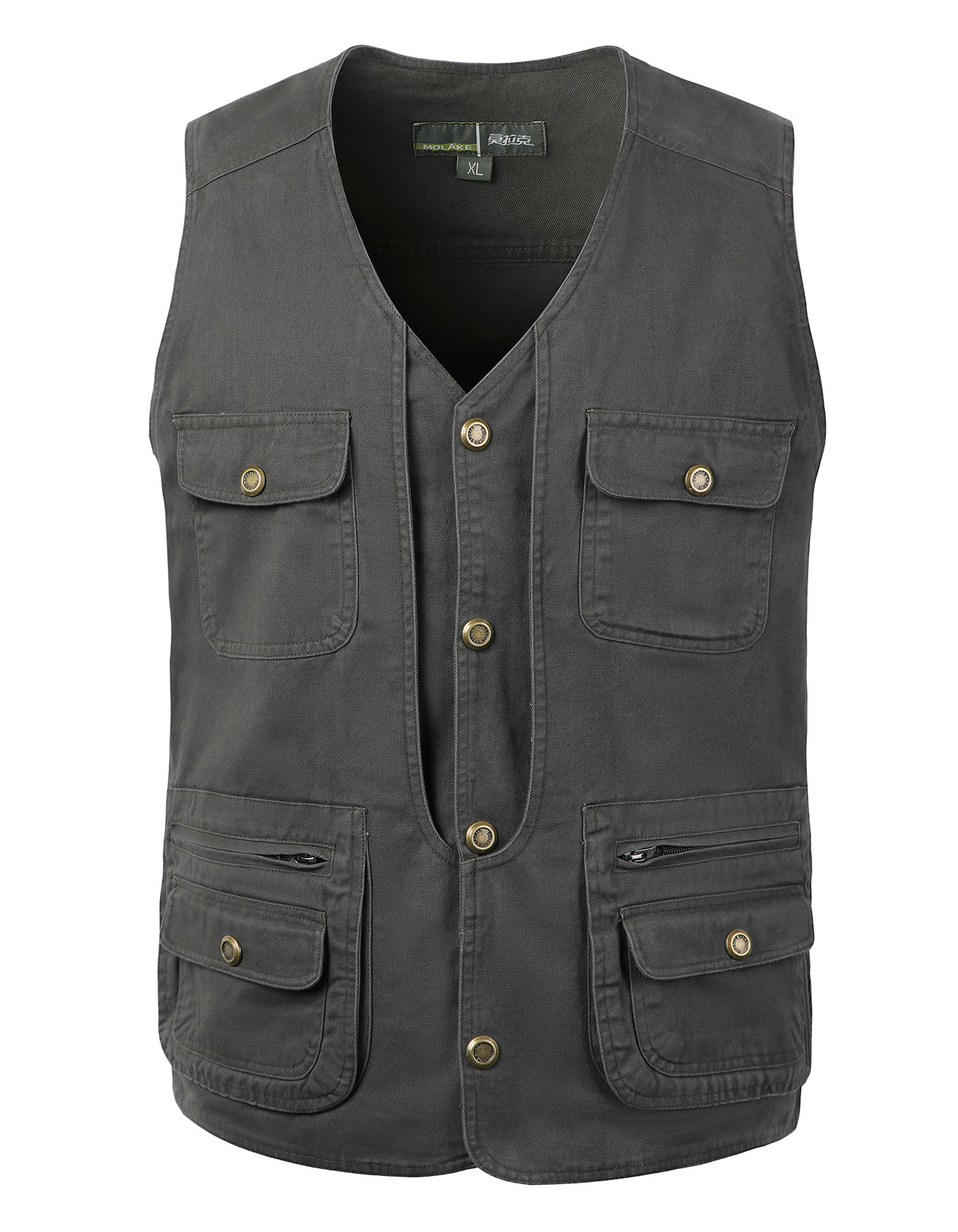 Wholesale of large-sized multi-functional photography, fishing, travel and leisure waistcoats for middle-aged and elderly men pic 5