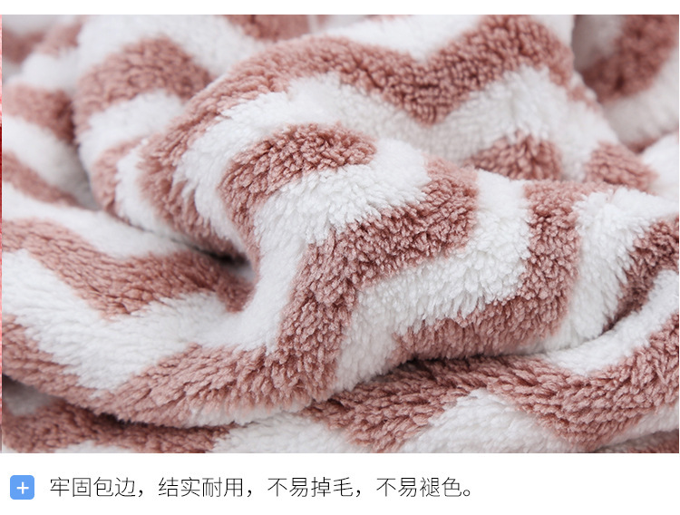 波浪纹珊瑚绒清洁面巾浴巾毛婴幼浴巾详情8