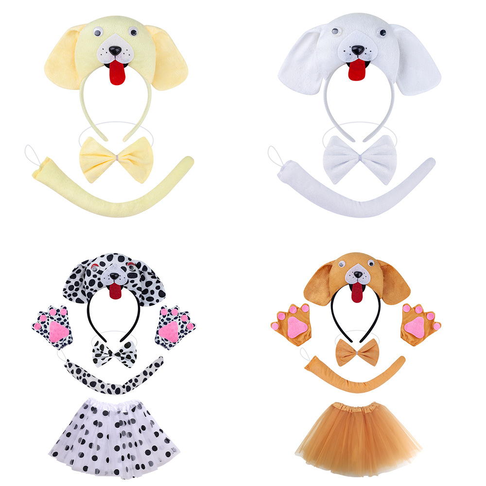 Easter animal headwear Pudding Dog cartoon cute Dalmatian headband Animal headwear plush headband pic 9