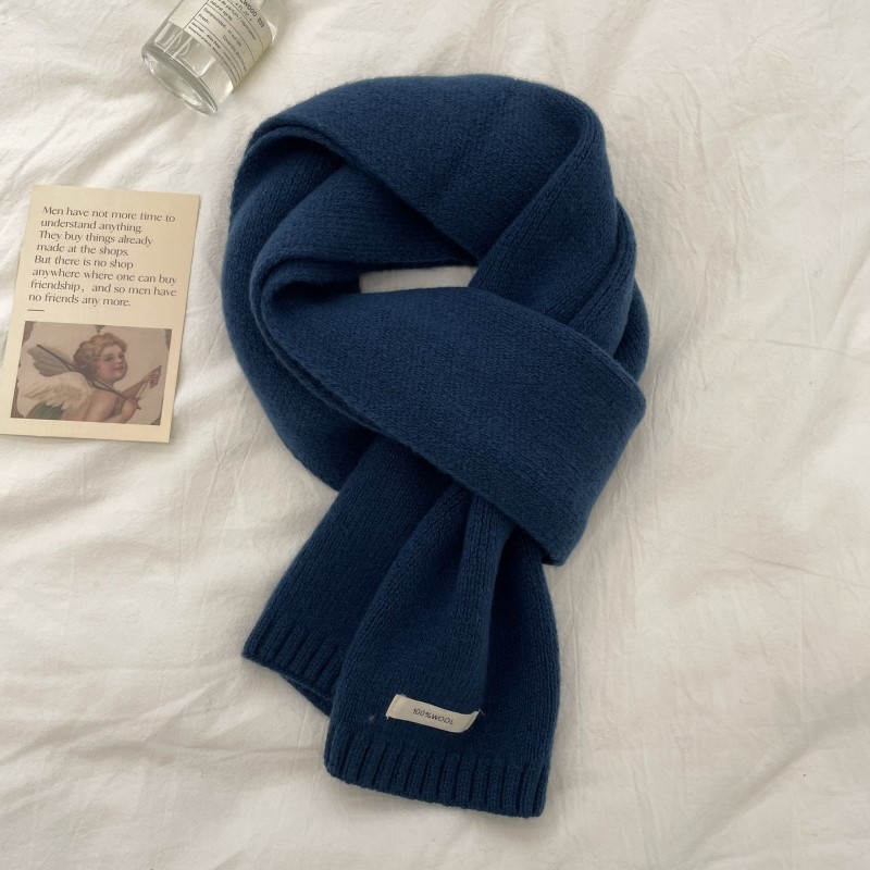 软糯100%澳洲纯羊毛围巾女秋冬季百搭加厚保暖纯色米色围脖男女详情15