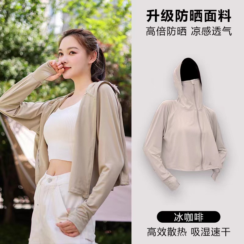 The same style of black rubber cap brim patchwork color-blocking Xiaoye Kazuko sun-protective clothing, yoga slimming little rabbit sun-protective clothing for women pic 20