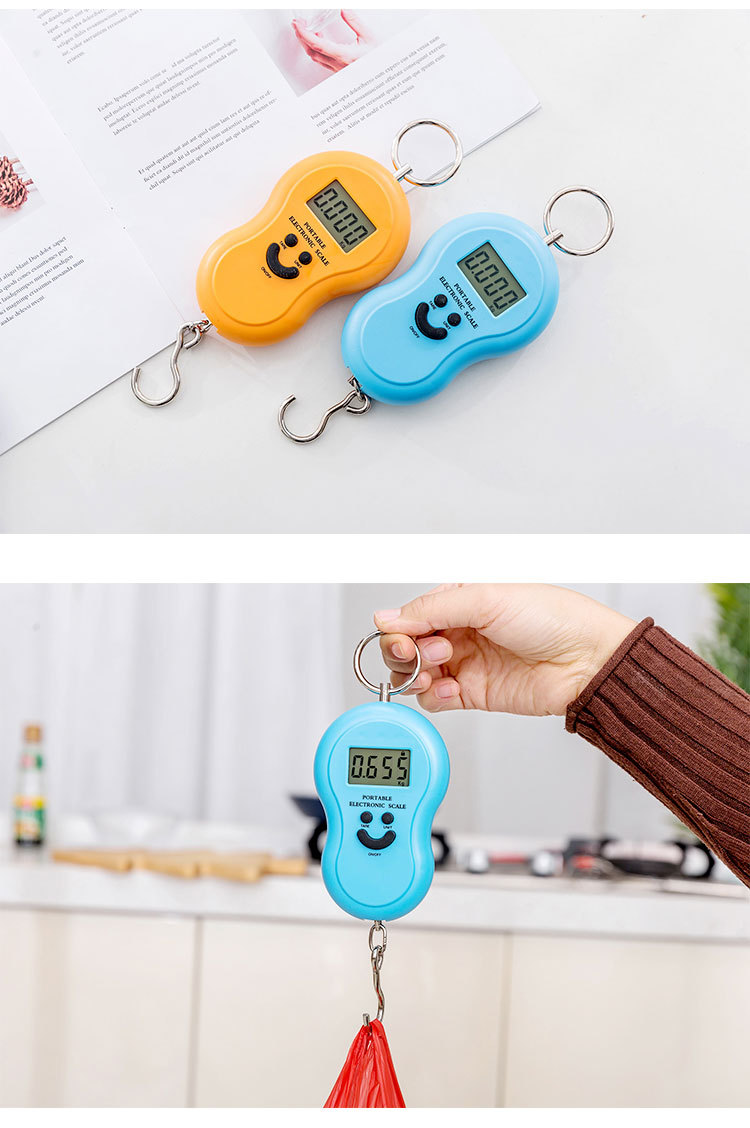 Factory direct supply of portable electronic scales, gourd-shaped hand-held scales, mini luggage scales, express delivery scales, 50kg electronic scales pic 5