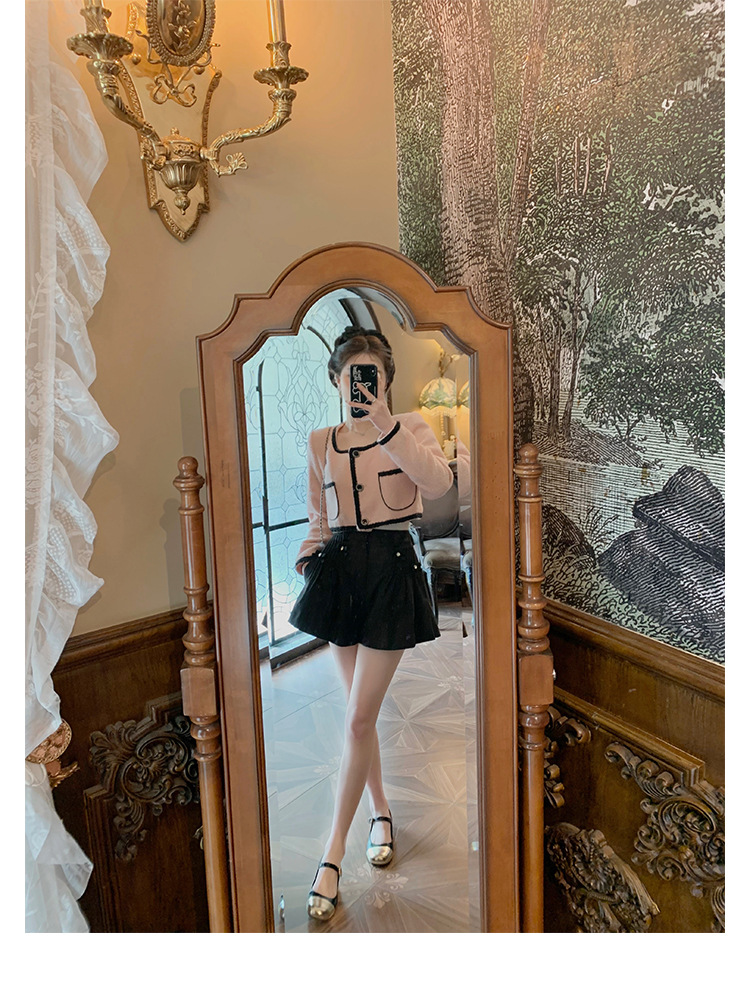 百搭时装真皮女鞋春秋小香风气质单鞋子法式玛丽珍鞋女高跟鞋粗跟详情51