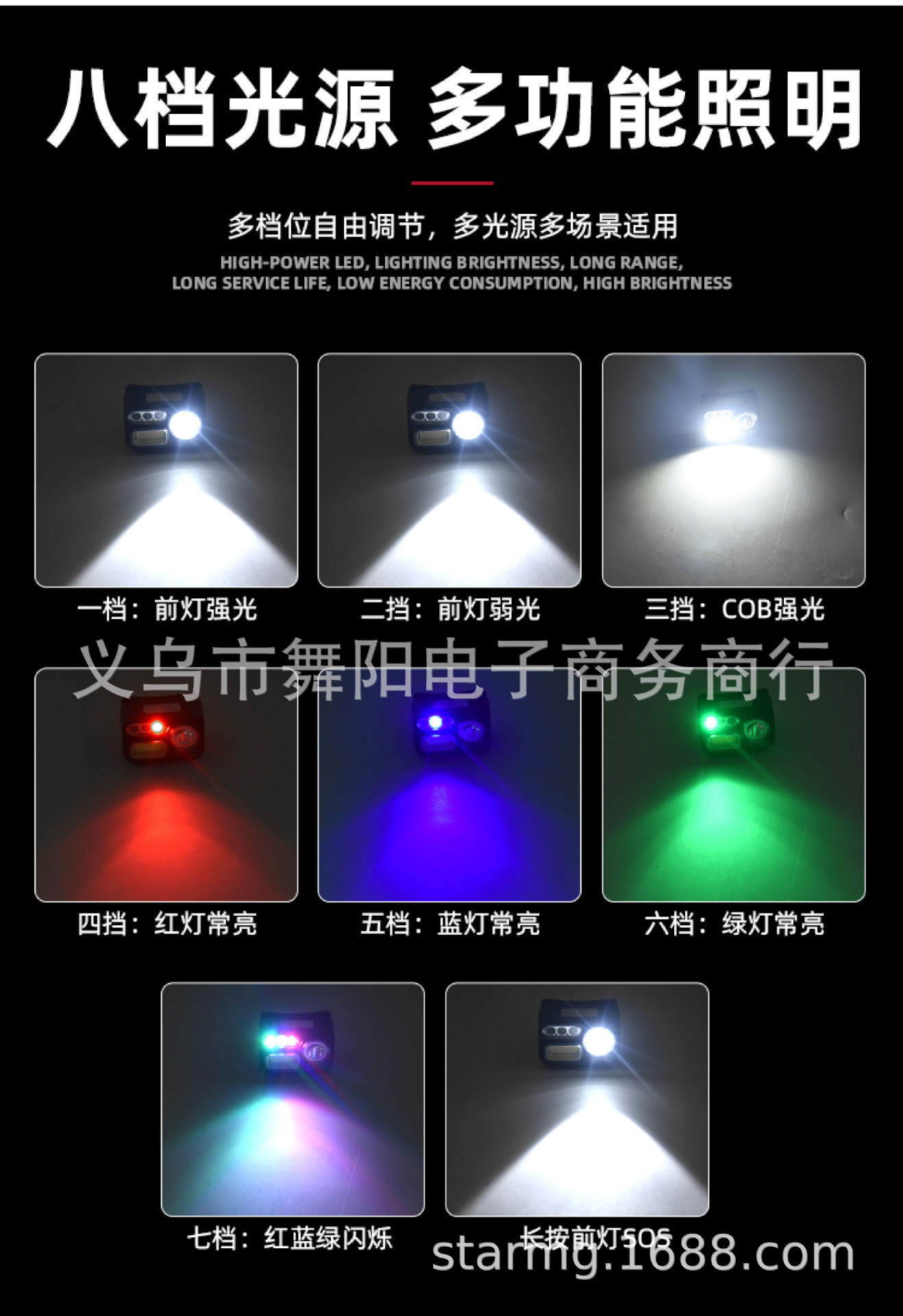 Induction headlamp, powerful night fishing, USB charging, ultra-bright, ultra-long battery life, head-mounted lighting flashlight pic 6