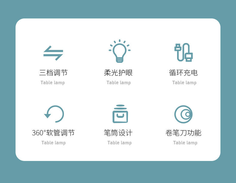 新款卡通削笔刀小夜灯LED折叠充电笔削小台灯 创意学生文具铅笔刀详情2