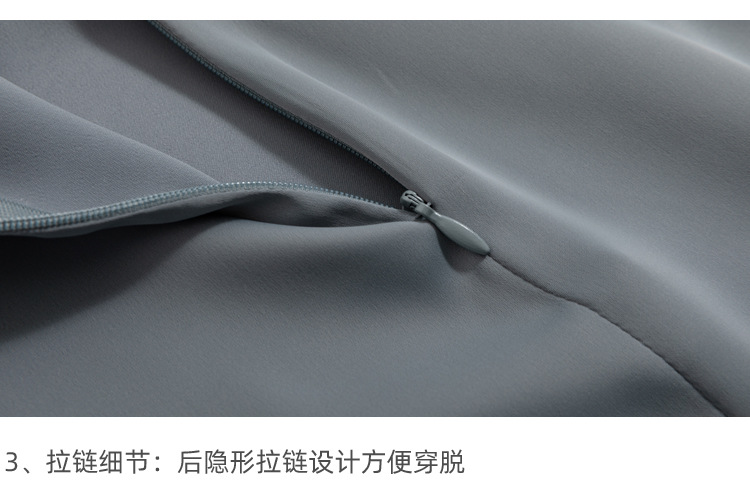 外贸供货2023轻熟气质立领褶皱灯笼袖时尚长袖上衣宽松女士衬衫详情11