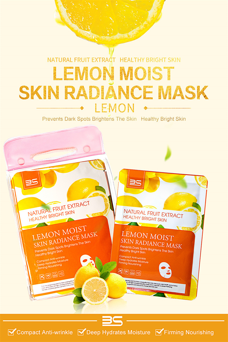 3S Lemon Mask hydrating and moisturizing Mask patch for export, Amazon Facial Mask wholesale pic 1