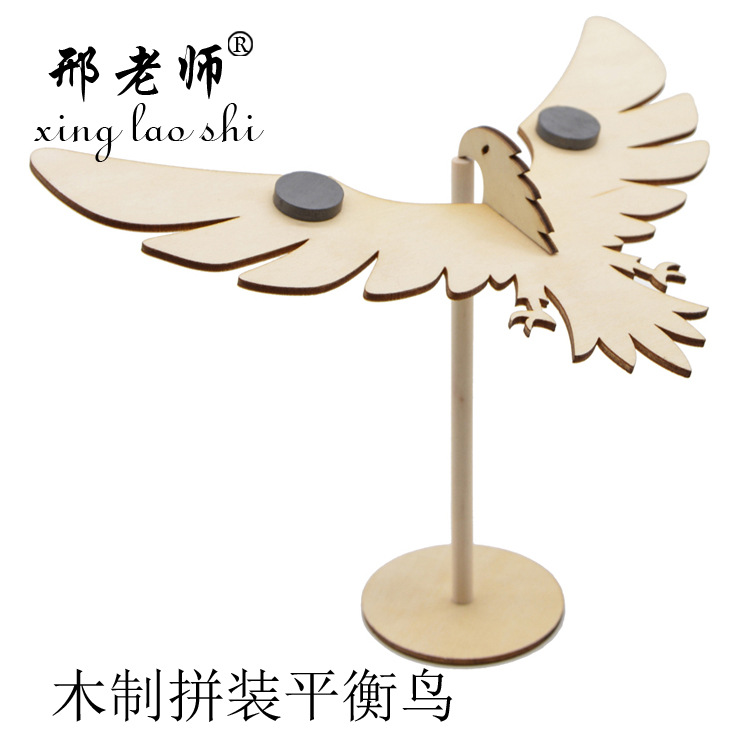 Graffiti Balance Eagle, wooden assembly Balance Bird, Balance Eagle DIY toy, small Tech creations, small inventions by Teacher Xing pic 8