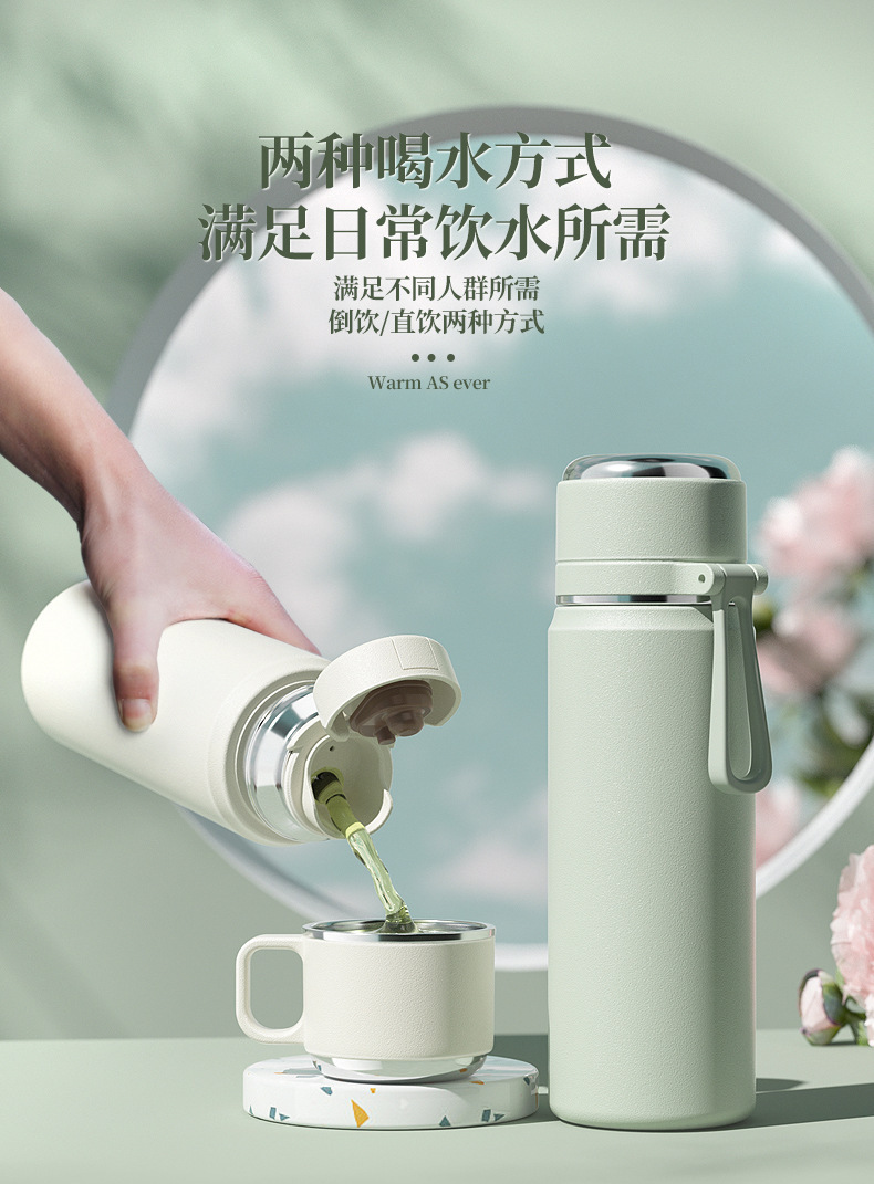 316 stainless steel insulated cup, tea and water separation, large-capacity student water cup, high appearance level, tea brewing cup, gift engraving pic 17