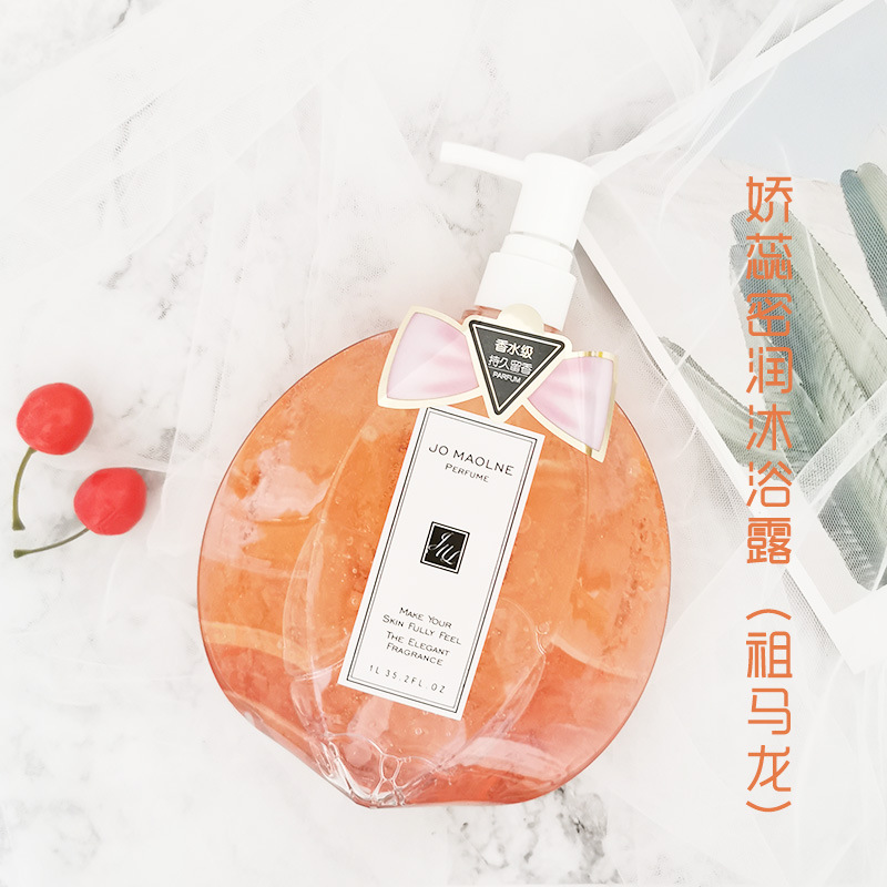 万千美天然花瓣香水玫瑰祖马龙沐浴露滋养保湿易冲洗大容量批发详情3