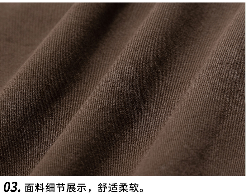 Japanese-style pure cotton casual pants for men in spring 2024, featuring a retro double pleated design and versatile long pants for men pic 42