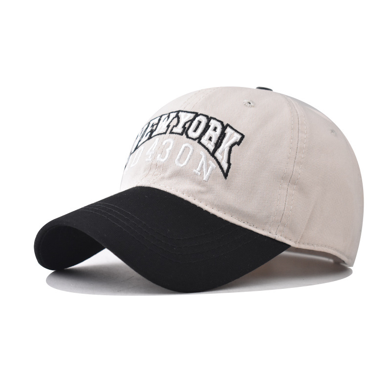 跨境新款棉大绣花NEW YORK棒球帽男女士个性鸭舌帽格子时尚帽子详情11