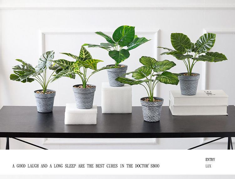 Nordic artificial bonsai, potted plants, artificial flowers, home decorations, living room indoor table ornaments and decorations pic 8