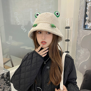 帽子女秋冬日系网红百搭加绒加厚渔夫帽宽檐保暖卷边盆帽详情12