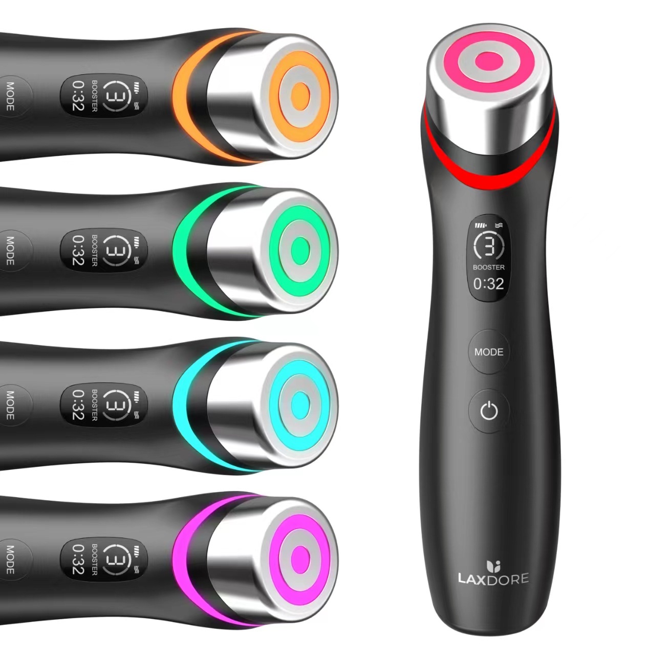 Cross-border new product: 5-color light introduction ems micro-current vibration massage device, Red and Blue Light Water Light Pore Beauty device pic 1