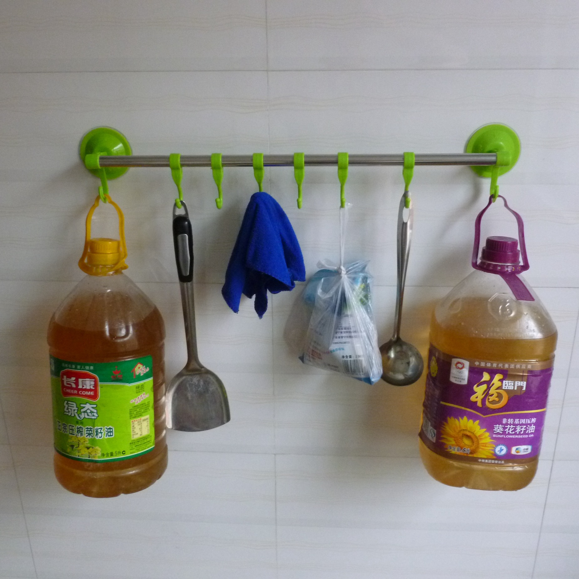 Suction cup towel rack manufacturer, powerful vacuum suction cup single-pole towel rack, street stall supply, free advertisement recording pic 9