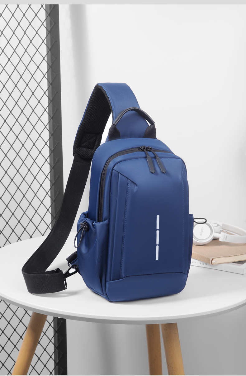 2023新款男士胸包防水商务男款背包多功能男士牛津布背包斜挎包男详情16