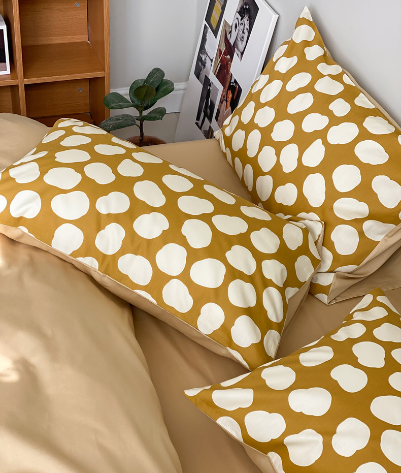 轻复古日式印花纯棉四件套明亮温馨可爱图案40支性价比单双人床品详情24