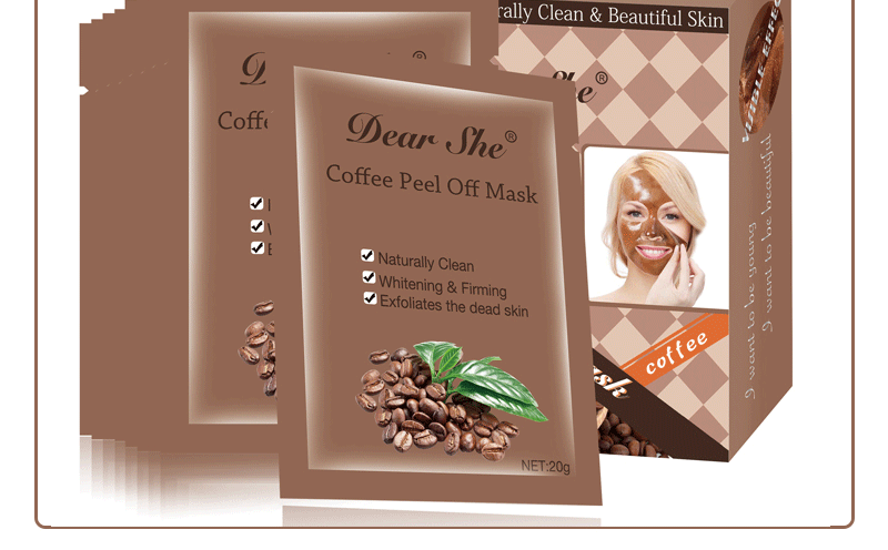 Dear She咖啡面膜净肤雪肌撕拉面膜亮肤深层清洁男女厂家详情19