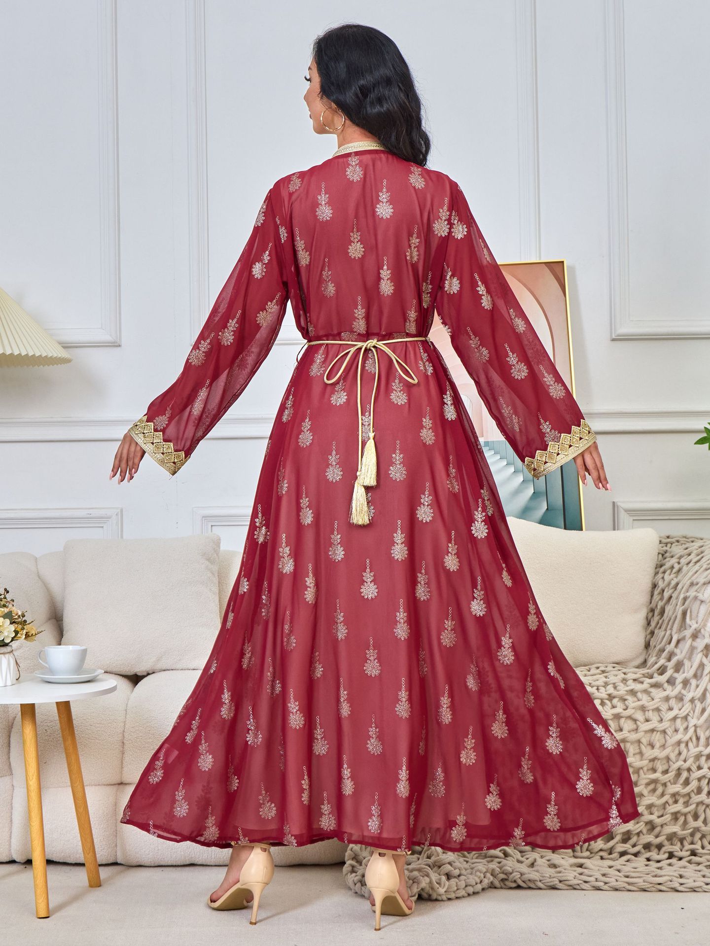 MT029 Middle East Cross-border Trade Arab Clothing, robes, embroidered cardigans, vests, two-piece dresses, ebay pic 25