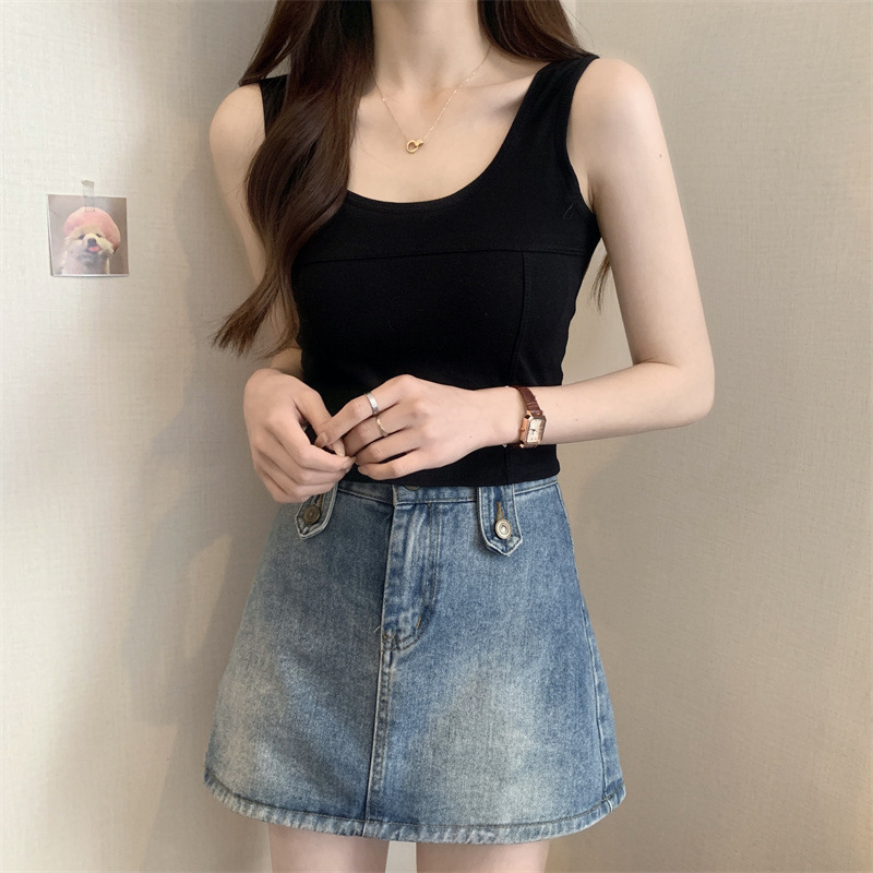 方领宽肩带背心内衣一体式外穿内搭透气舒适运动百搭美背抹胸女士详情19