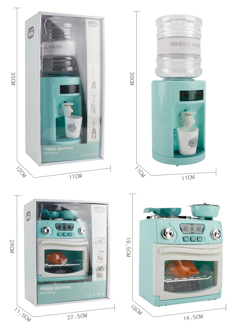 Kitchen role-playing toys, large electric washing machine, egg steamer, water dispenser, oven, multiple types of educational toys with lighting and sound effects pic 16