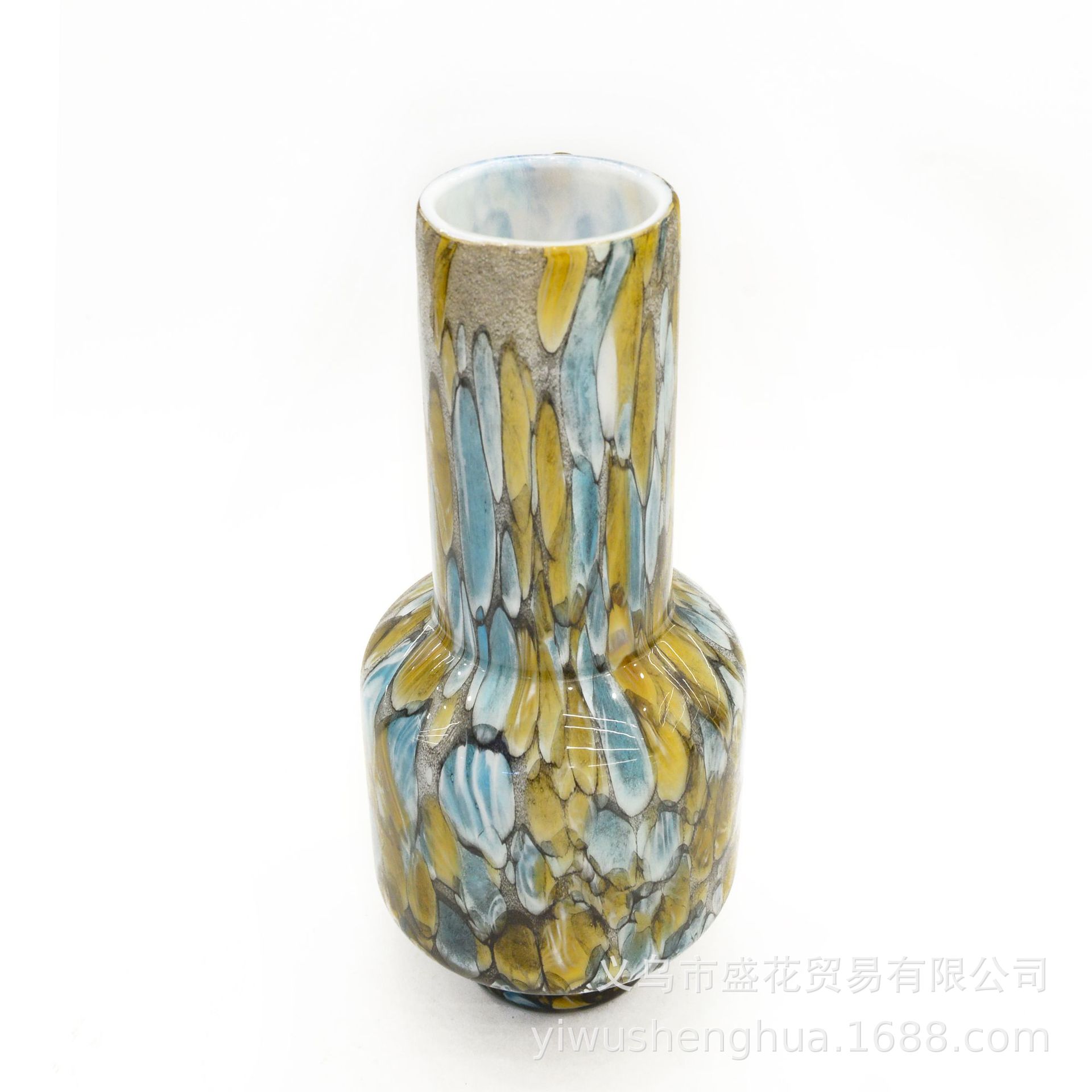 现代简约彩绘中古风玻璃花瓶摆件家居样板房会台面软装设计工艺品现代简约彩绘中古风玻璃花瓶摆件家居样板房会台面软装设计工艺品详情3