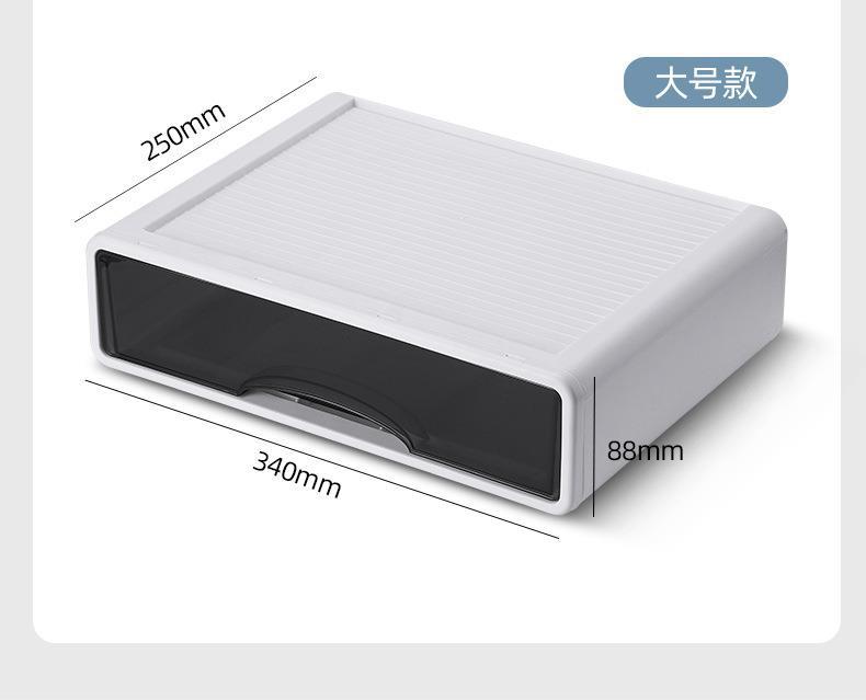 Large drawer-type desktop storage box, cosmetics office desk, dormitory stationery organization and storage box, desk rack pic 19