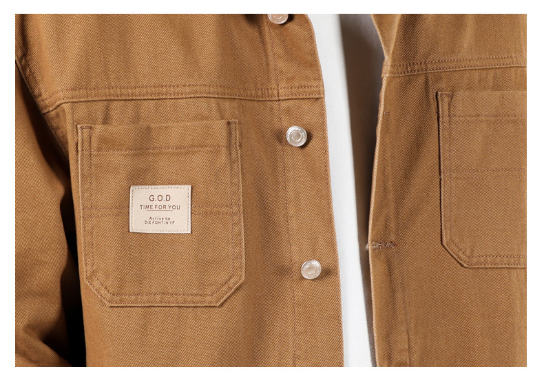 2023年秋季新款牛仔外套男士宽松潮牌帅气牛仔衣纯棉男工装夹克潮详情20