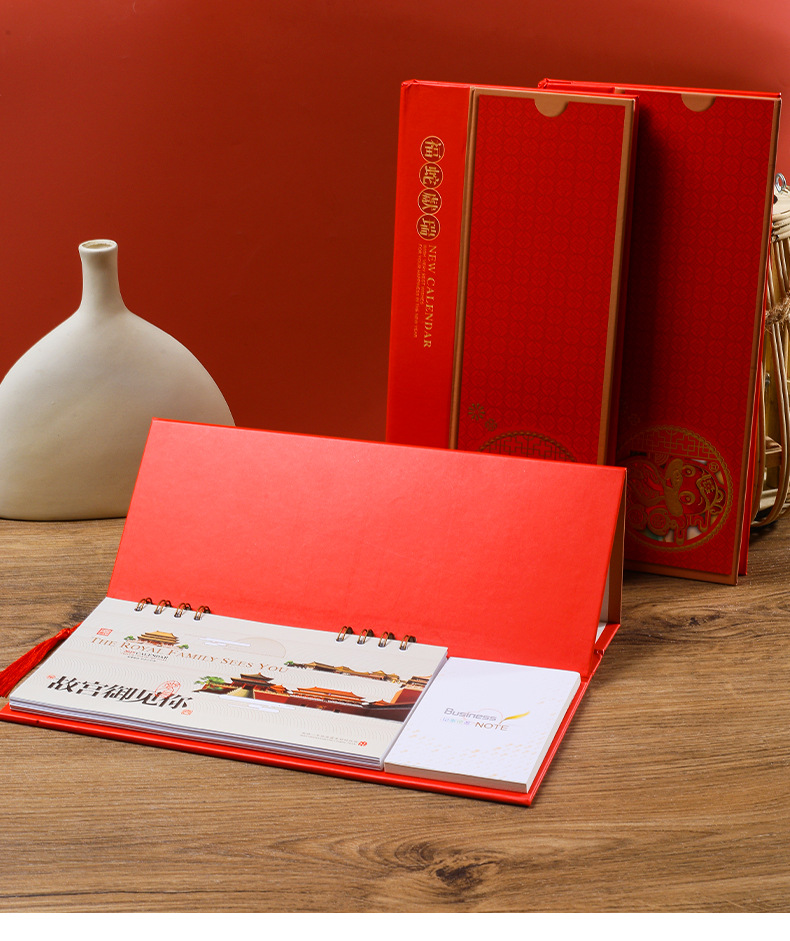 2025蛇年高档商务记事周历纸架 日历办公广告加厚精美大号台历详情19