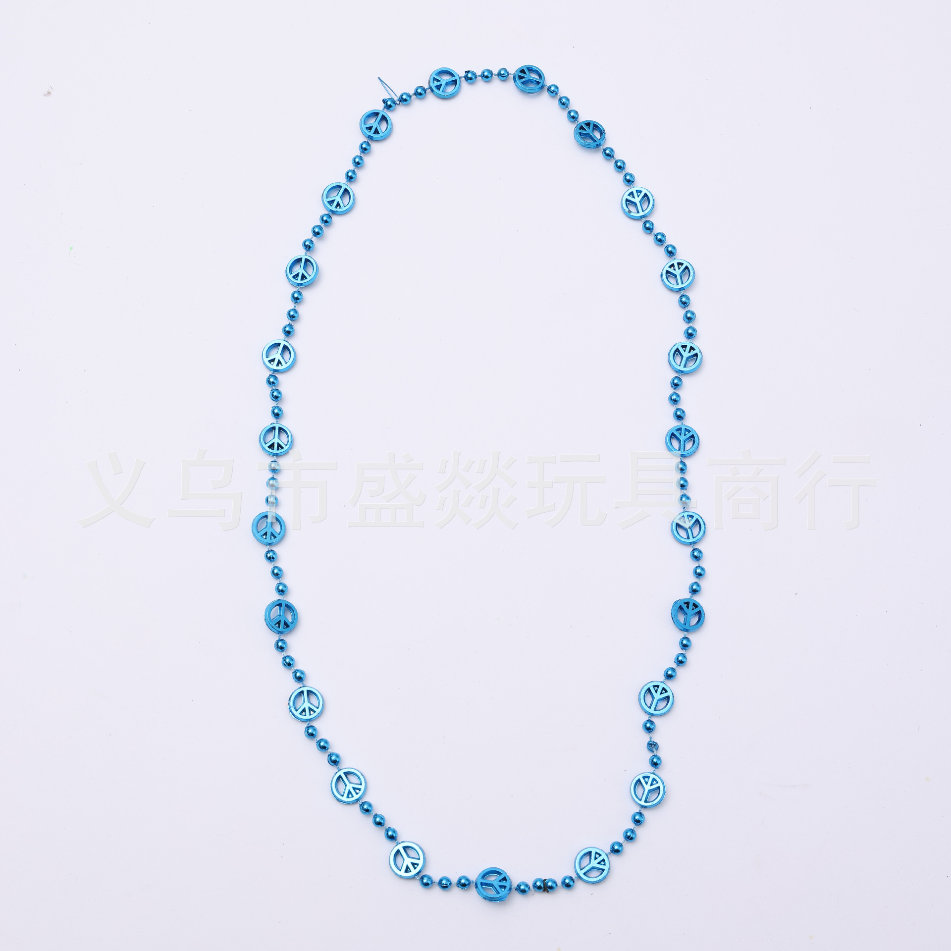 跨境小和平电镀珠链彩色项链独立日项链狂欢万圣节派对波珠链道具详情5