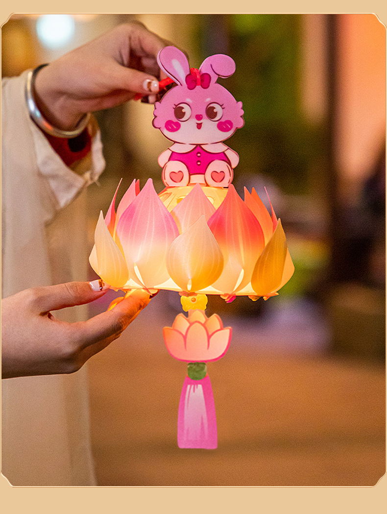 New Year Lantern 2025 New Style Snake Year Handmade diy Lantern Material Package, hand-held lotus lantern for kindergarten children pic 10