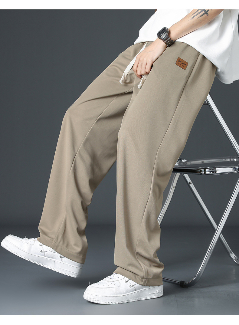 ACU男装|冰丝直筒裤子男薄款2024新品宽松运动裤夏季垂感休闲长裤详情21