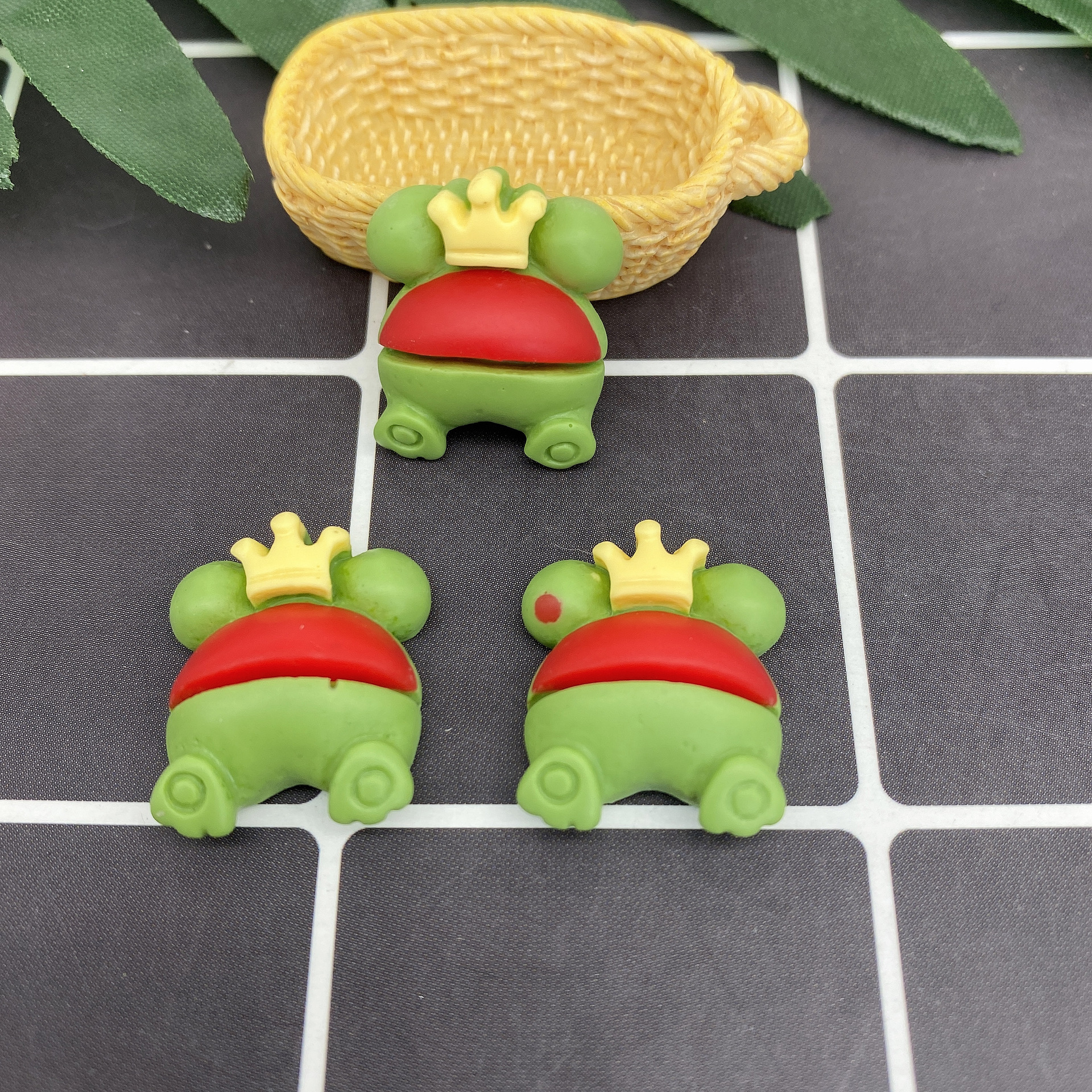 树脂配件饰品帽子贴片史莱姆内放DIY日韩风哑光笑脸厂家直销详情55