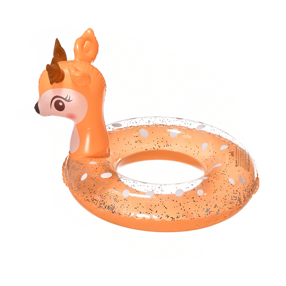 Creative deer ride swimming ring, outdoor semi-transparent swimming ring, cute animal inflatable life buoy manufacturer wholesale pic 3