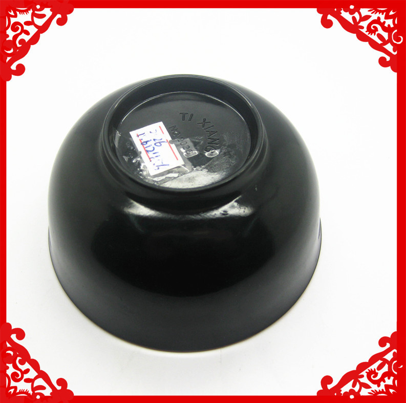 Plastic dishes, melamine imitation porcelain bowls, red and black soup rice bowls, colored plastic bowls, two-color bowls, wholesale at one or two yuan pic 9