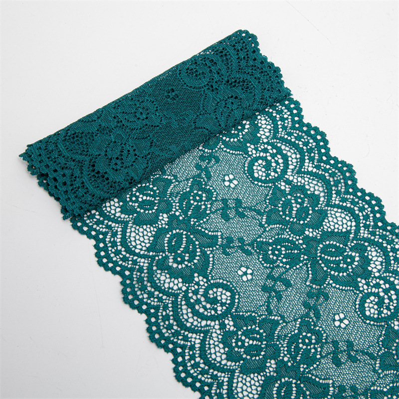 In stock: 15 cm colored stretch lace trim, colored lace nylon trim, soft underwear trim pic 7