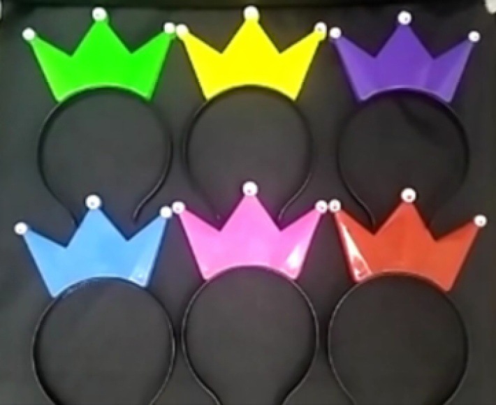 经典热销皇冠头扣LED发光头扣皇冠头饰产家批发详情2