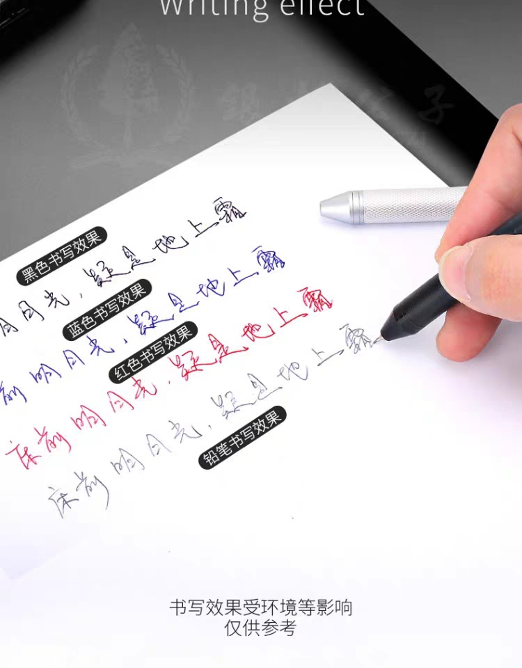 Multi-functional four-color integrated black technology gravity-sensing pen, ballpoint pen + automatic pencil press multi-color metal pen pic 11