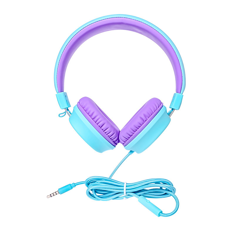 耳机厂家新款私模 头戴式儿童成人耳机带唛编织线可折叠耳机 跨境详情9