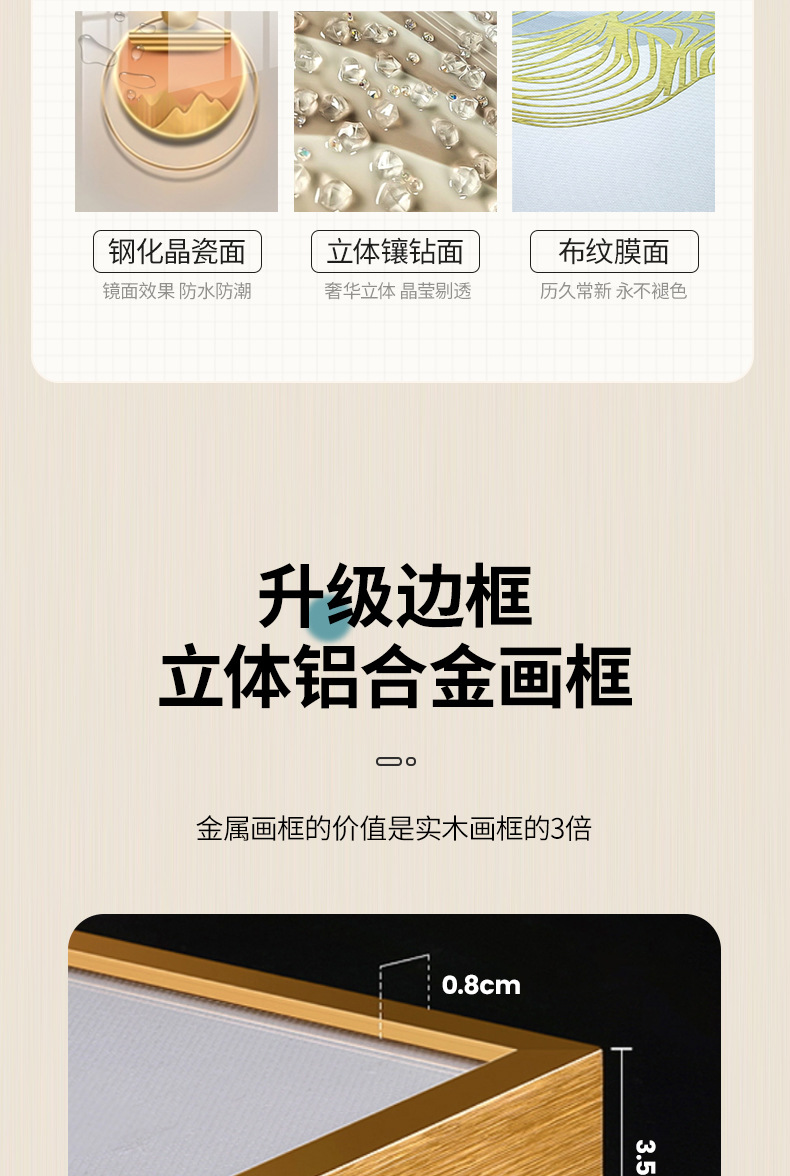 现代简约客厅装饰画餐厅墙画北欧抽象九鱼三联壁画沙发背景墙挂画详情5